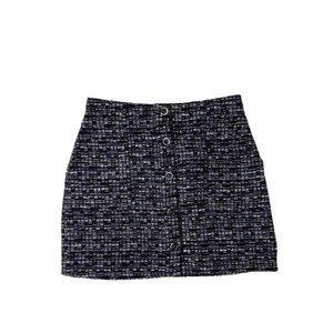 Banana Republic Tweed Mini Skirt | Front Buttons and Pockets